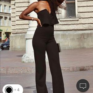 GORGEOUS Black Stretch Knit Jumpsuit NWT